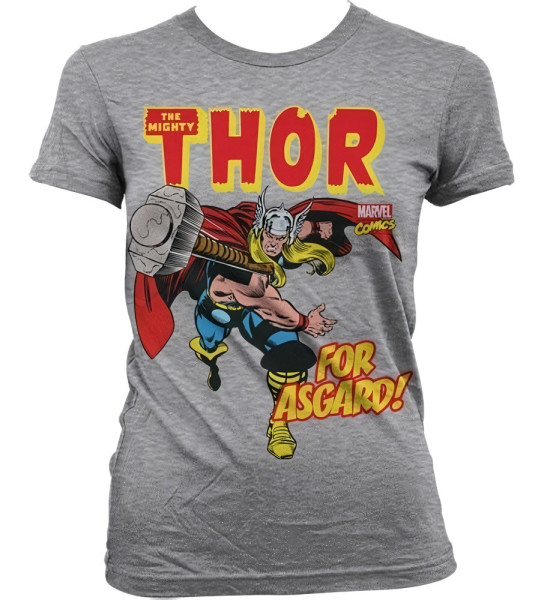 Thor For Asgard! Girly T-Shirt Damen Heather-Grey