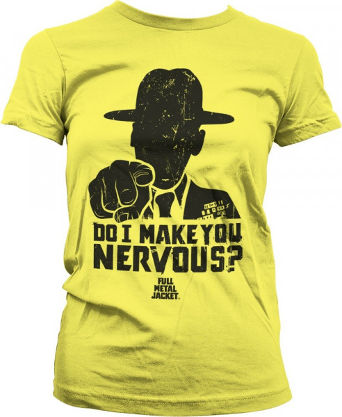 Full Metal Jacket Do I Make You Nervous Girly Tee Damen T-Shirt Yellow