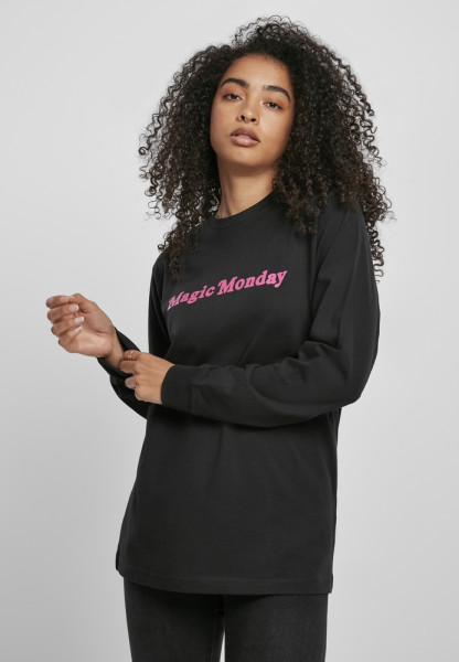 Mister Tee Damen Ladies Magic Monday Slogan Longsleeve MT1288