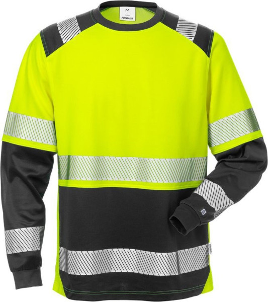 Fristads Warnschutz T-Shirt High Vis T-Shirt Langarm, Kl. 2 7457 THV Warnschutz-Gelb/Schwarz