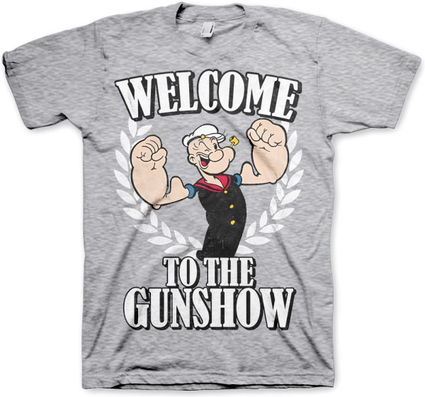 Popeye Welcome To The Gunshow T-Shirt Heather-Grey