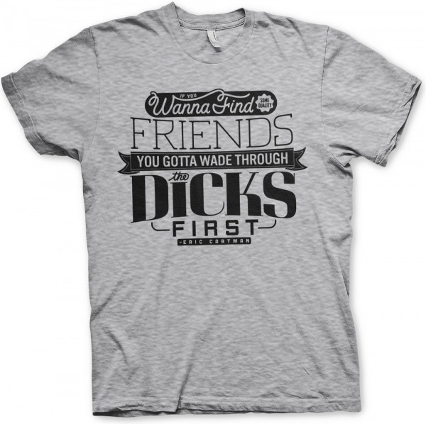 South Park Wade Through The Dicks T-Shirt Heather-Grey