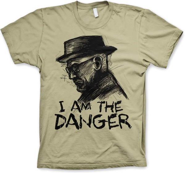 Breaking Bad I Am The Danger T-Shirt Khaki