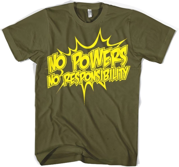 Hybris No Powers No Responsibility T-Shirt Olive