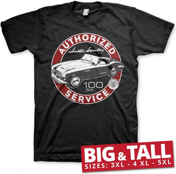 Austin Healey Authorized Service Big & Tall T-Shirt Black