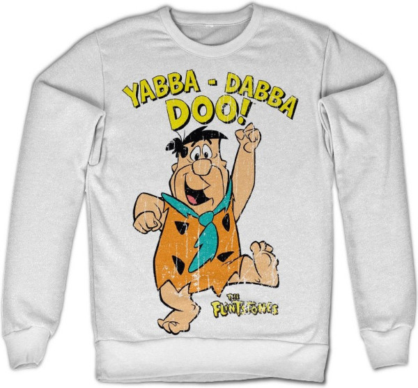 The Flintstones Yabba-Dabba-Doo Sweatshirt White