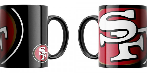 San Francisco 49ers Tasse Oversized American Football NFL Schwarz-330ml