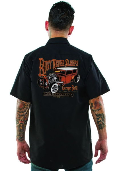 Lucky 13 Workshirt Rust never sleeeps