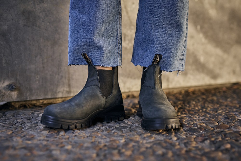 Blundstone Stiefel Boots 2238 Rustic Black Leather Lug Boots