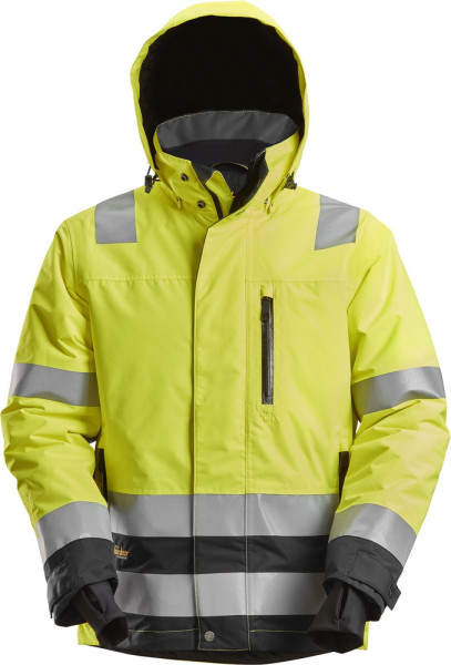 Snickers Warnschutzjacke AllroundWork High-Vis WP 37.5 isolierte Arbeitsjacke, Kl. 3 High-Vis Gelb/S