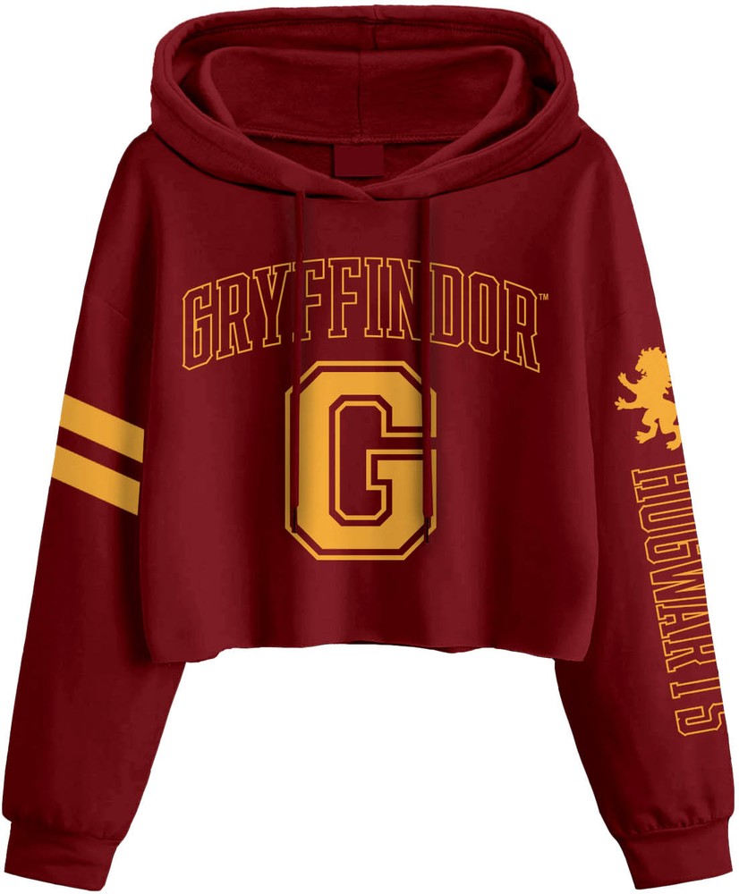 Harry Potter - College Style Inc. Damen Gryffindor Maroon Hoodie Cropped Fanartikel / | Female Hoodies Sweatshirts / | Pullover) | Filme (SuperHeroes Serien