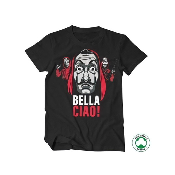 La Casa De Papel Bella Ciao! Organic T-Shirt Black