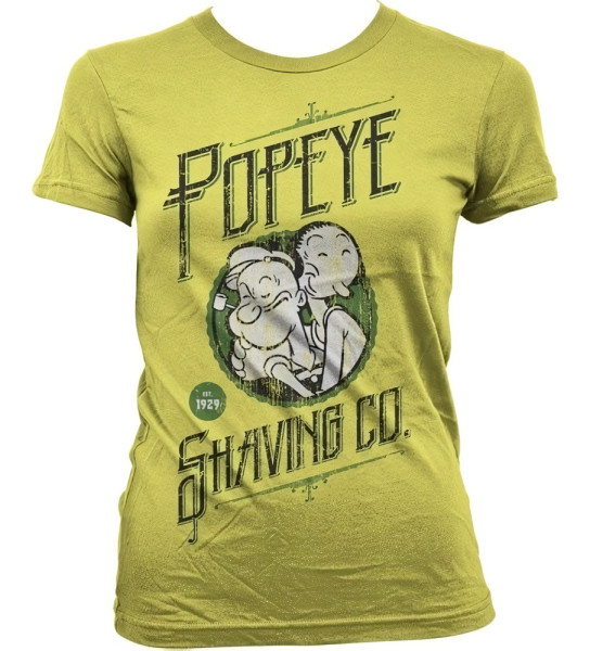 Popeye's Shaving Co Girly T-Shirt Damen Yellow