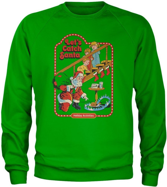 Steven Rhodes Let'S Catch Santa Sweatshirt Green