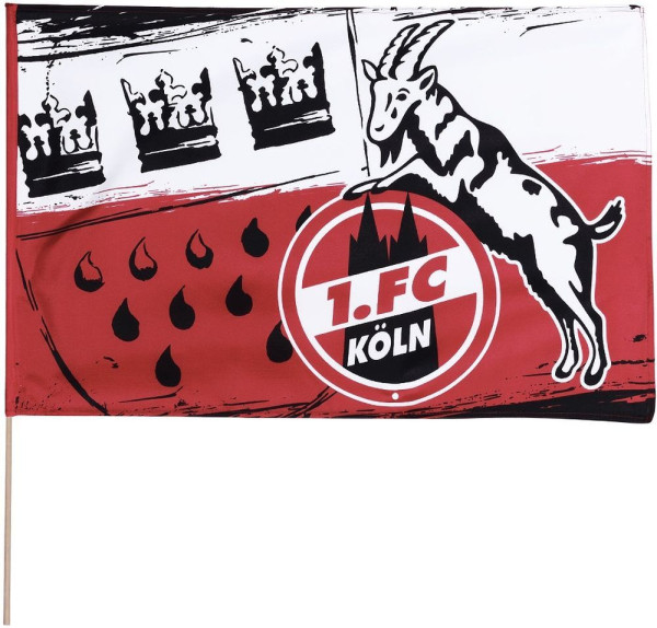 1. FC Köln Stockfahne Wappen 5040040