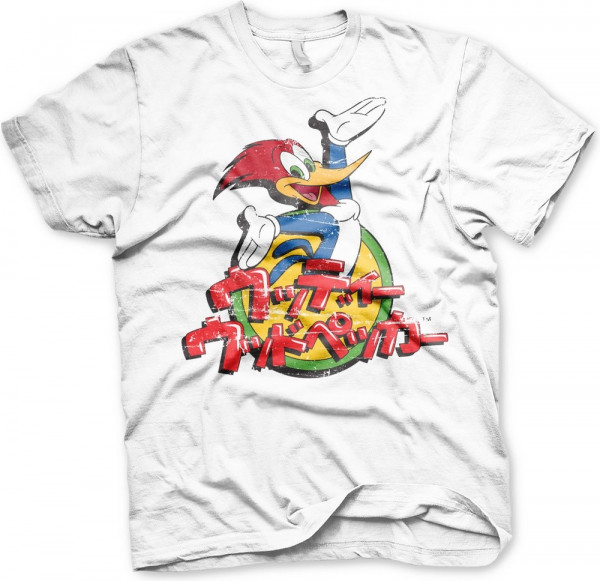 Woody Woodpecker Washed Japanese Logo T-Shirt White