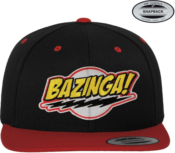 The Big Bang Theory Bazinga Patch Premium Snapback Cap Black-Red