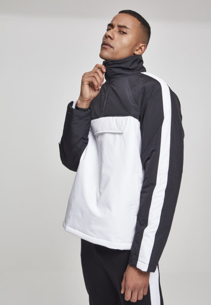 Urban Classics Winterjacke 2-Tone Padded Pull Over Jacket White/Black