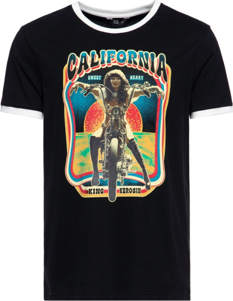 King Kerosin T-Shirt Vintage Ringer "California" KKI41069