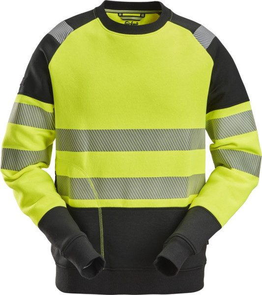 Snickers Warnschutz T-Shirt High-Vis, Sweatshirt, Kl. 2 High-Vis Gelb/Schwarz