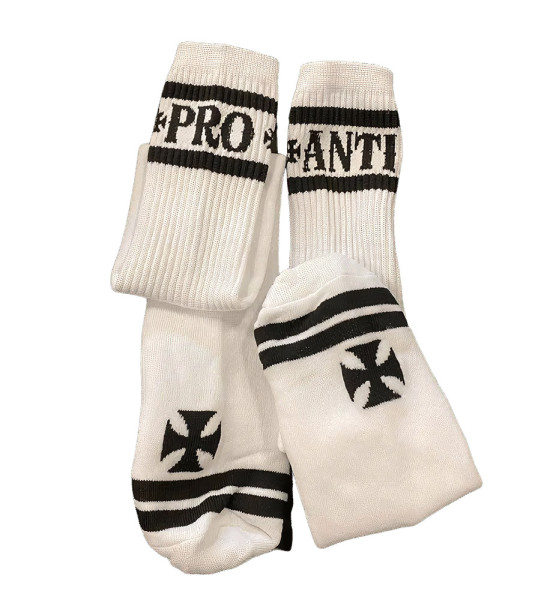 WCC West Coast Choppers Socks Pro-Anti Knee High - White