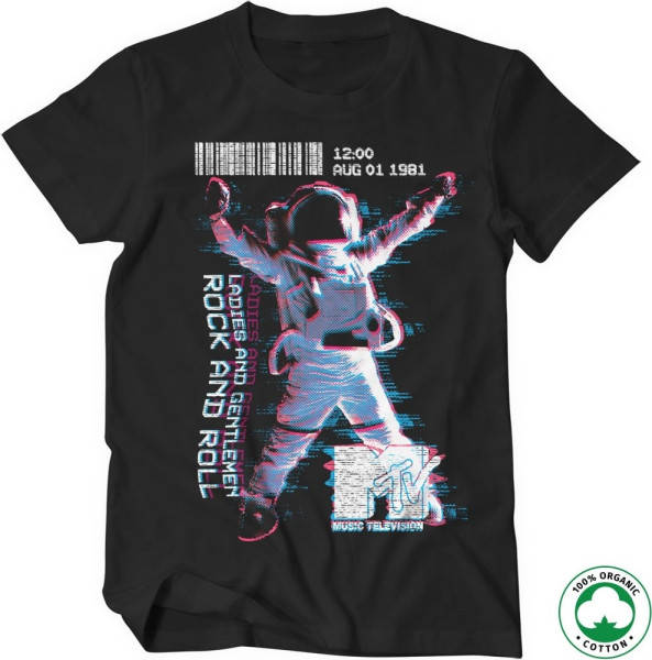 MTV Moon Man Organic T-Shirt Black