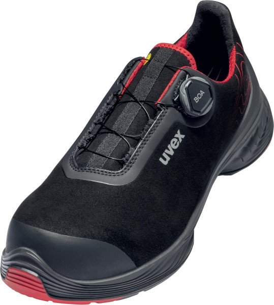 Uvex 1 G2 Halbschuhe S3 68402 Schwarz, Rot (68402)