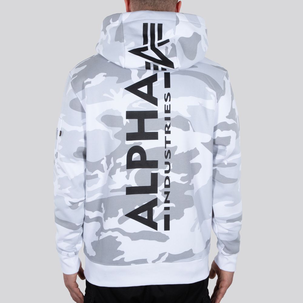 Alpha Industries Sweatshirt Back Print Men Lifestyle / Sweatshirts | Hoody Camo | | Camo White Hoodies