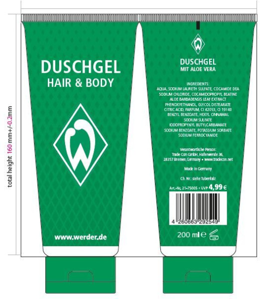 SV Werder Bremen Duschgel Hair & Body Fussball