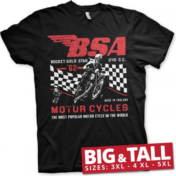 BSA Rocket Gold Star Big & Tall T-Shirt Black