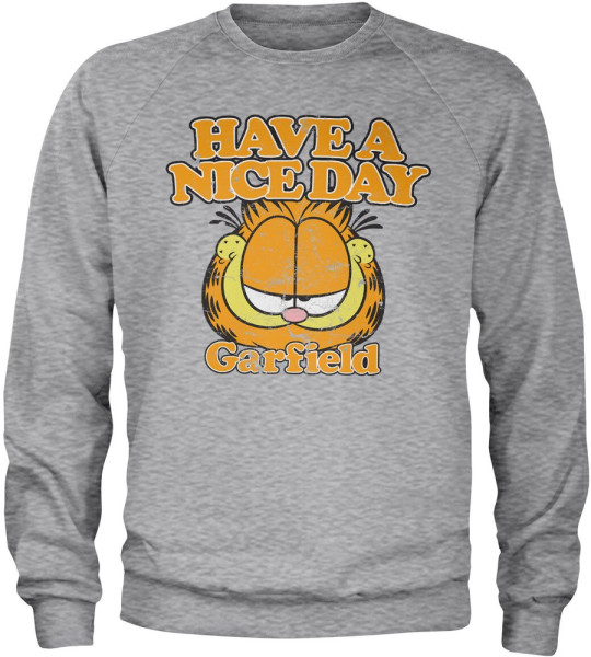 Garfield Have A Nice Day Sweatshirt Heather-Grey