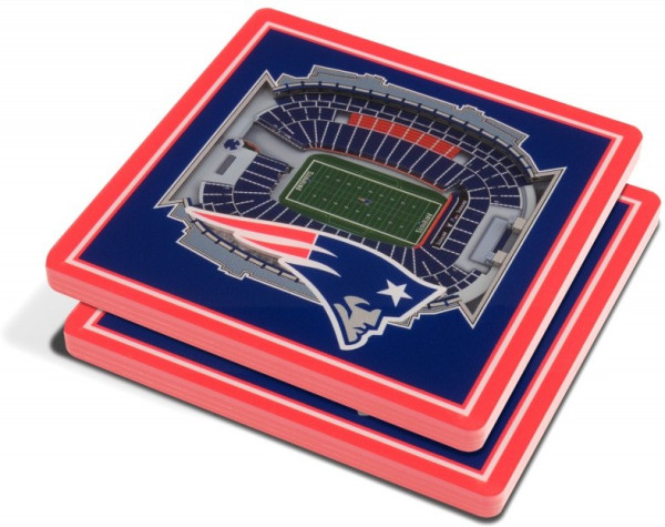 New England Patriots 3D Stadium View Untersetzer 2er-Set American Football