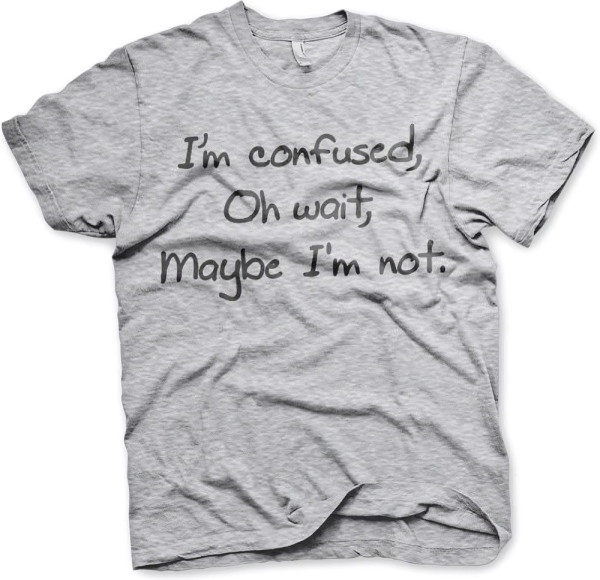 Hybris I'm Confused T-Shirt Heather-Grey