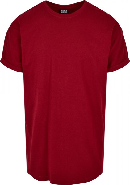 Urban Classics Long Shaped Turnup Herren Tops T-Shirts Tee Lifestyle | / | Brickred 