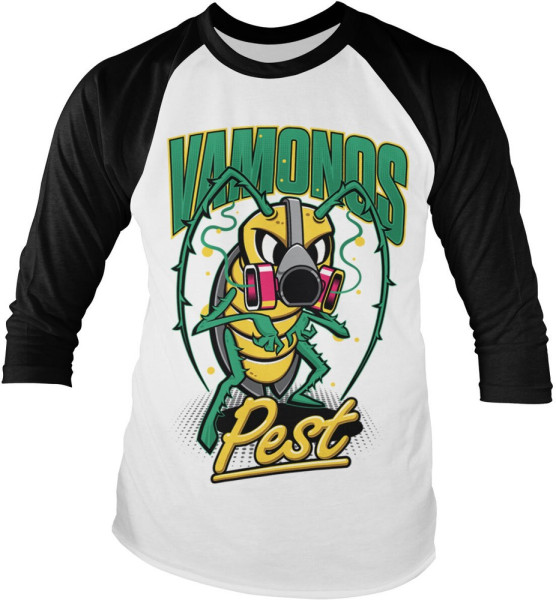 Breaking Bad Vamanos Pest Bug Baseball Long Sleeve Tee Longsleeve White-Black