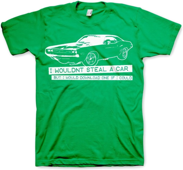 Hybris I Wouldn't Steal A Car Tee T-Shirt Green