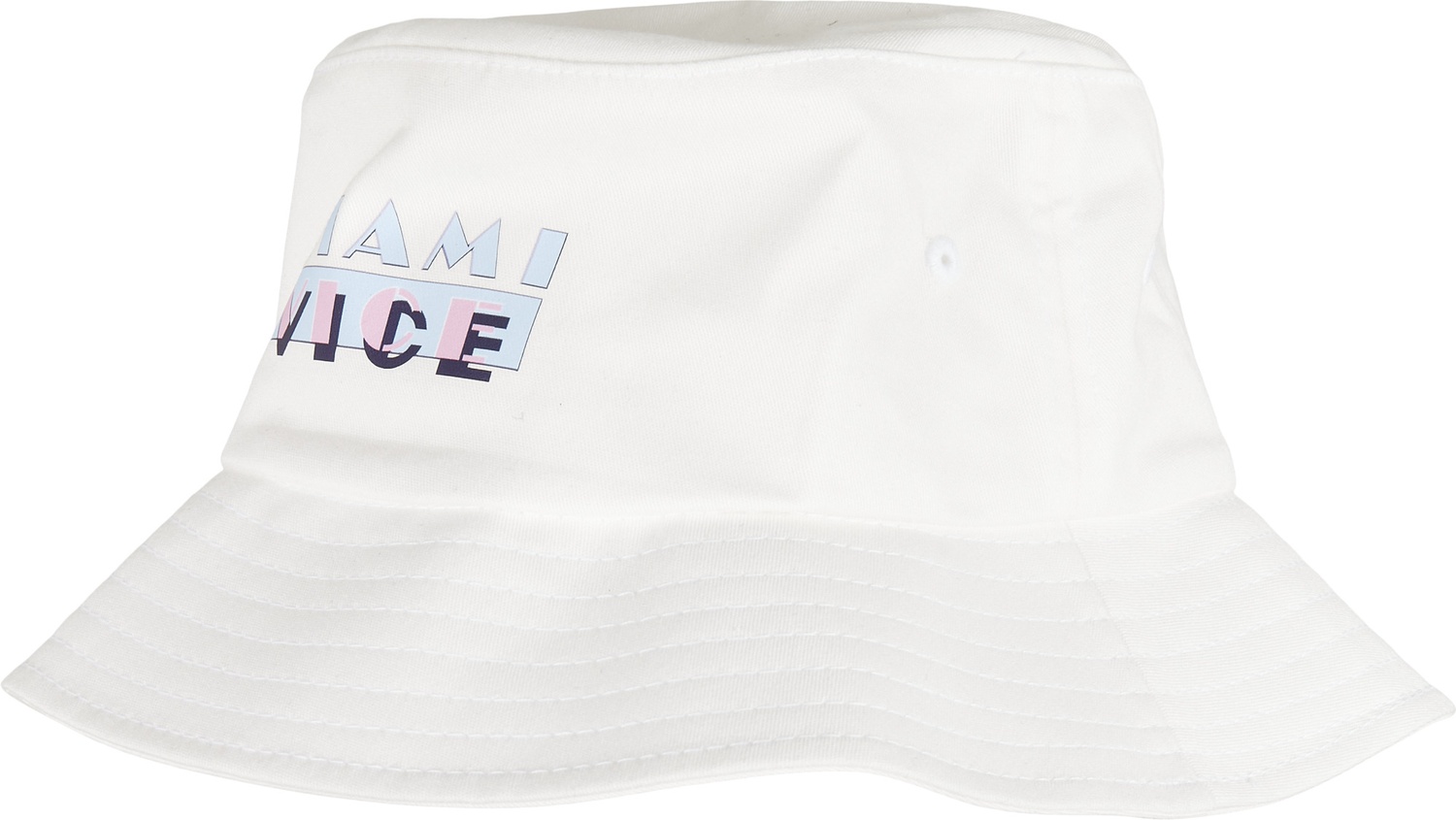 Hat // Merchcode Miami Vice Logo Bucket Hat white