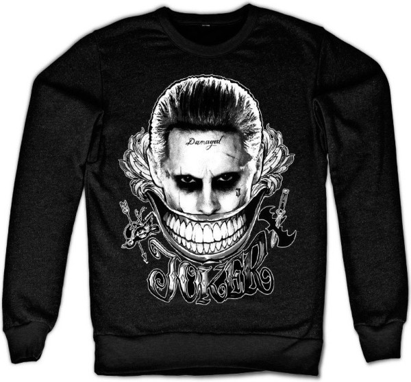 Suicide Squad Joker Damaged Sweatshirt Black