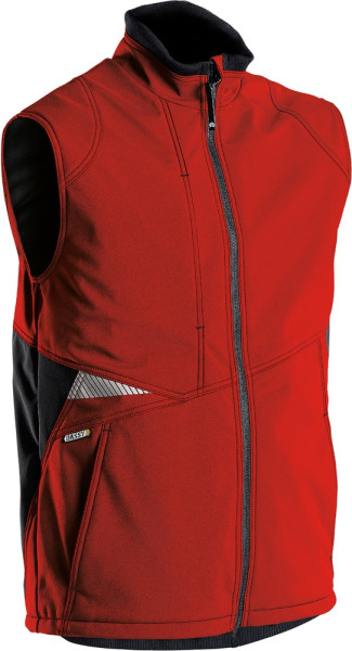 Dassy Softshell-Weste Fusion Rot/Schwarz-4XL