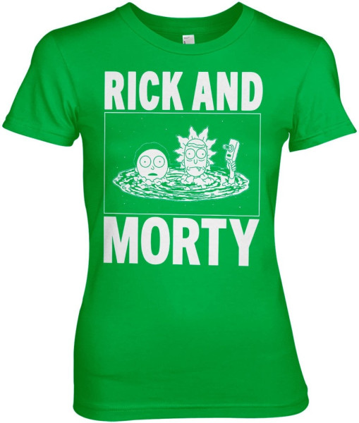 Rick And Morty Girly Tee Damen T-Shirt Green