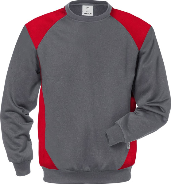 Fristads Sweatshirt 7148 SHV Grau/Rot