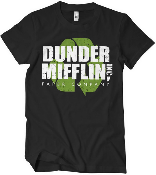 The Office Dunder Mifflin Recycle Logo T-Shirt Black