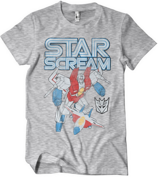 Transformers Starscream Washed T-Shirt Heathergrey