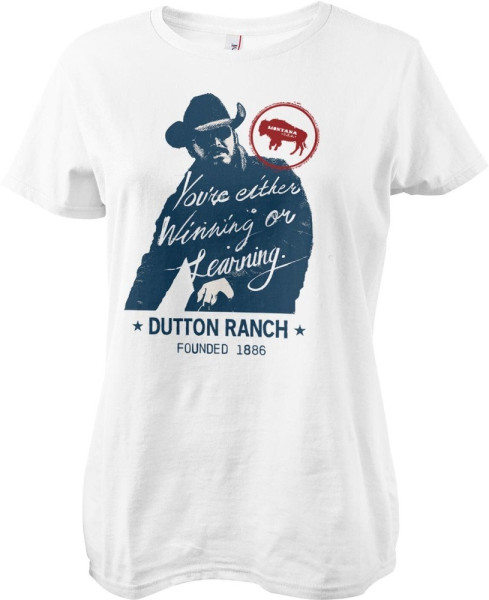 Yellowstone Winning Or Learning Girly Tee Damen T-Shirt White