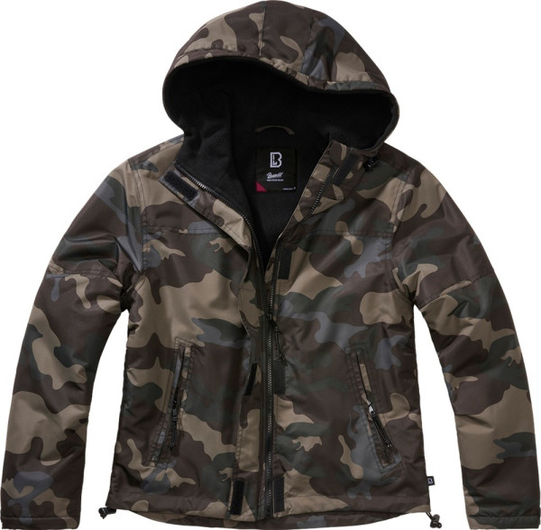 Brandit Women Jacke Ladies Windbreaker frontzip Darkcamo