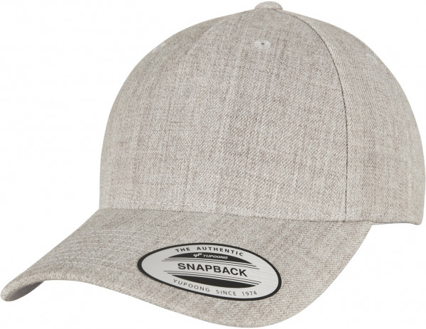 Flexfit Cap YP CLASSICS 5-PANEL PREMIUM CURVED VISOR SNAPBACK CAP Heather Grey