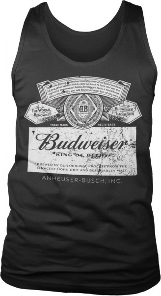 Budweiser Washed Logo Tank Top Black