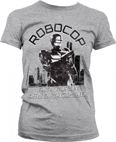 Robocop The Future In Law Emforcement Girly Tee Damen T-Shirt Heather-Grey