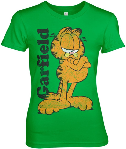 Garfield Girly Tee Damen T-Shirt Green