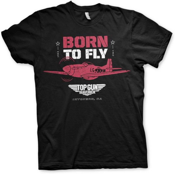 Top Gun Born To Fly T-Shirt Black